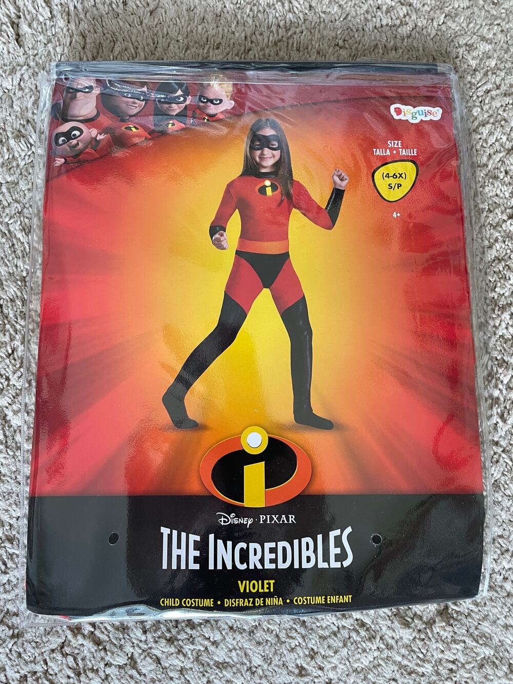 Disney Incredibles Violet Girls Classic Costume Size 4-6 NEW